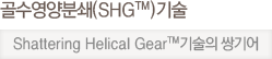 골수영양분쇄(SHG™)기술 - Shattering Helical Gear™기술의 쌍기어